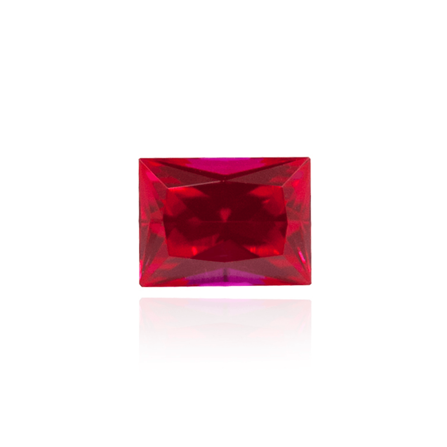 гидротермальный выращенный рубин ruby корунд форма камня багет огранка принцесса