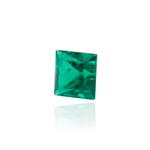 гидротермальный выращенный колумбийский изумруд hydrothermal emerald форма квадрат каре принцесса бриллиантовая огранка