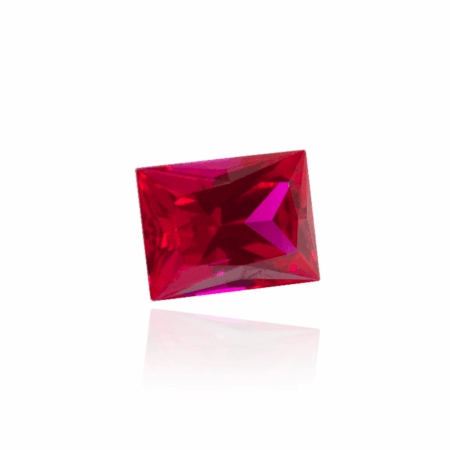 гидротермальный выращенный рубин ruby корунд форма камня багет огранка принцесса