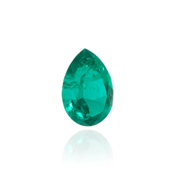 гидротермальный выращенный колумбийский изумруд hydrothermal emerald форма груша капля бриллиантовая огранка
