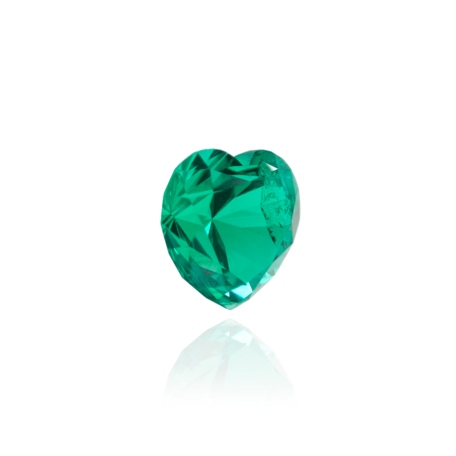 гидротермальный выращенный колумбийский изумруд hydrothermal emerald форма сердце ювелирные вставки в подарок