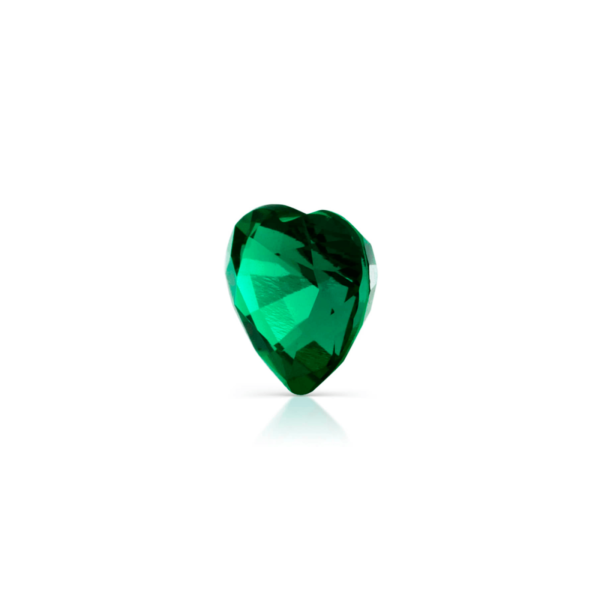 гидротермальный выращенный изумруд hydrothermal emerald замбийский изумруд огранка сердце ювелирные вставки в подарок