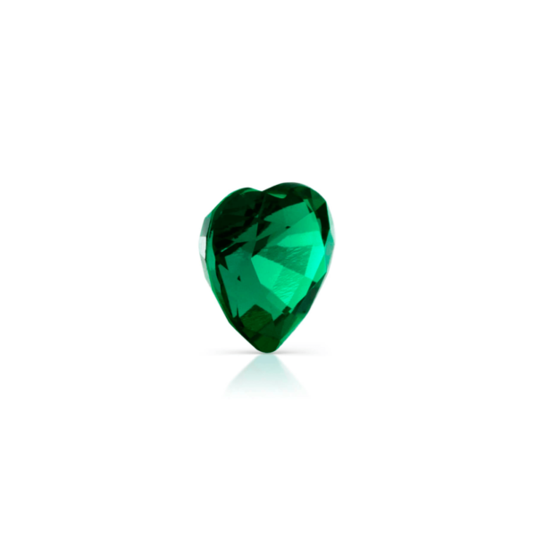 гидротермальный выращенный изумруд hydrothermal emerald замбийский изумруд огранка сердце ювелирные вставки в подарок