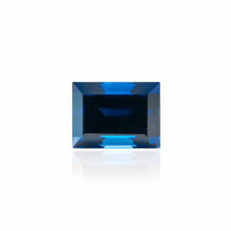 гидротермальный выращенный сапфир sapphire корунд огранка багет ступенчатая огранка