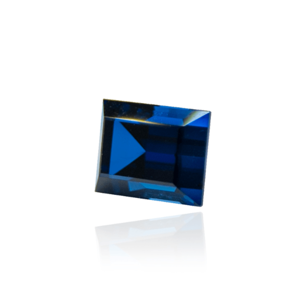 гидротермальный выращенный сапфир sapphire корунд огранка багет ступенчатая огранка