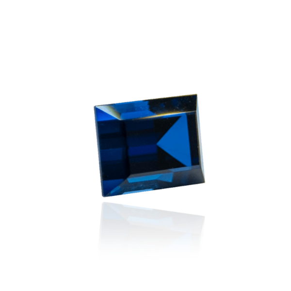 гидротермальный выращенный сапфир sapphire корунд огранка багет ступенчатая огранка