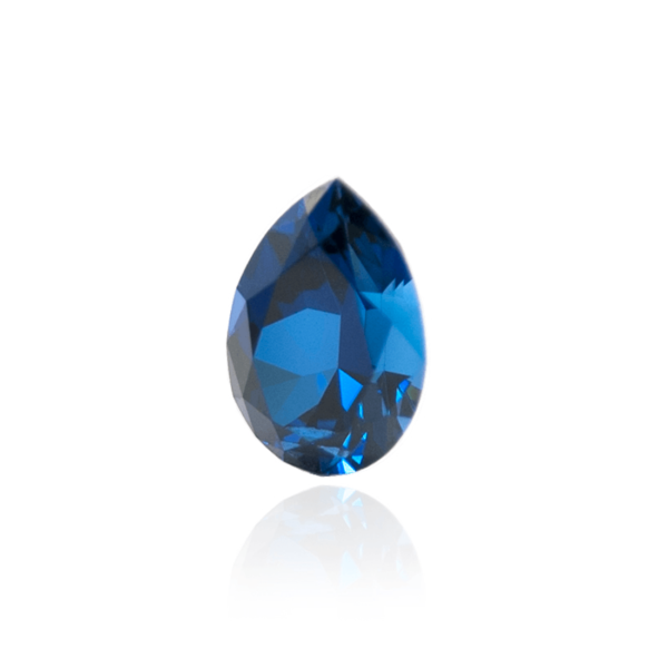 гидротермальный выращенный сапфир sapphire корунд огранка капля груша