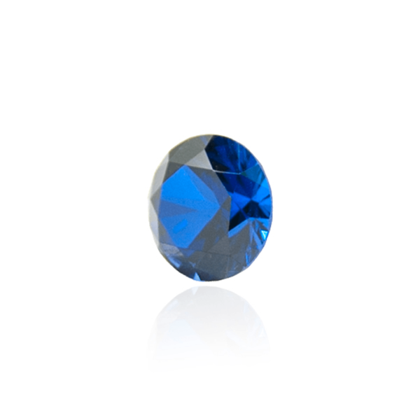 гидротермальный выращенный сапфир sapphire корунд огранка круг