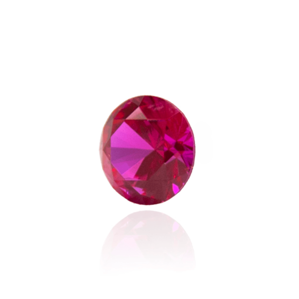 гидротермальный выращенный рубин ruby корунд огранка круг