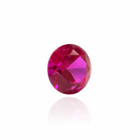 гидротермальный выращенный рубин ruby корунд огранка круг