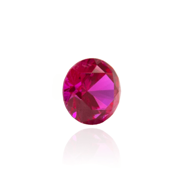 гидротермальный выращенный рубин ruby корунд огранка круг