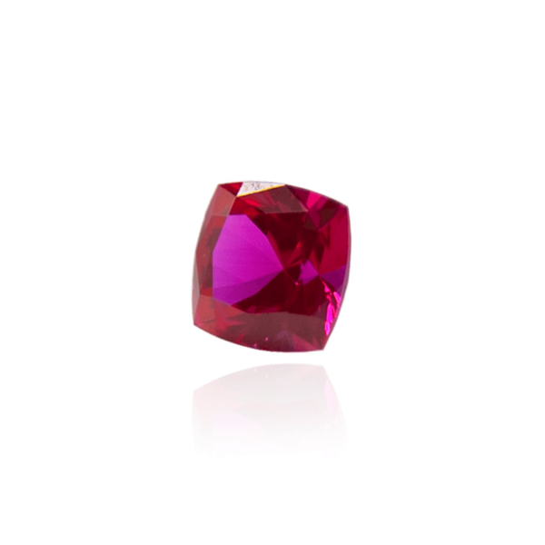 гидротермальный выращенный рубин ruby корунд огранка кушон