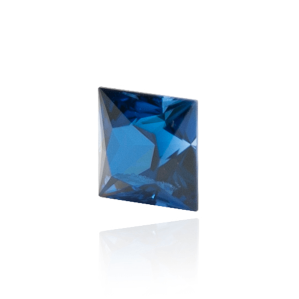 гидротермальный выращенный сапфир sapphire корунд огранка принцесса