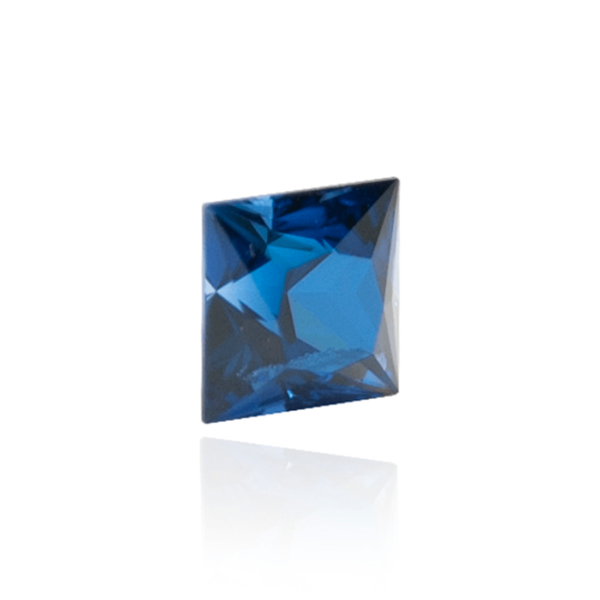 гидротермальный выращенный сапфир sapphire корунд огранка принцесса