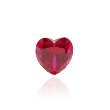 гидротермальный выращенный рубин ruby корунд огранка сердце