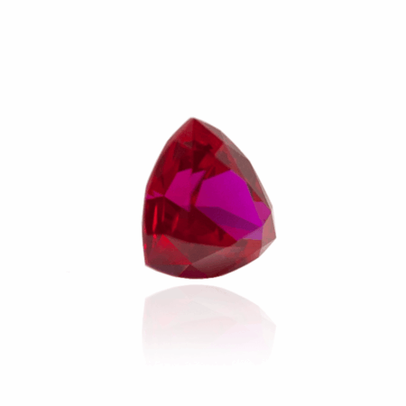 гидротермальный выращенный рубин ruby корунд огранка триллион