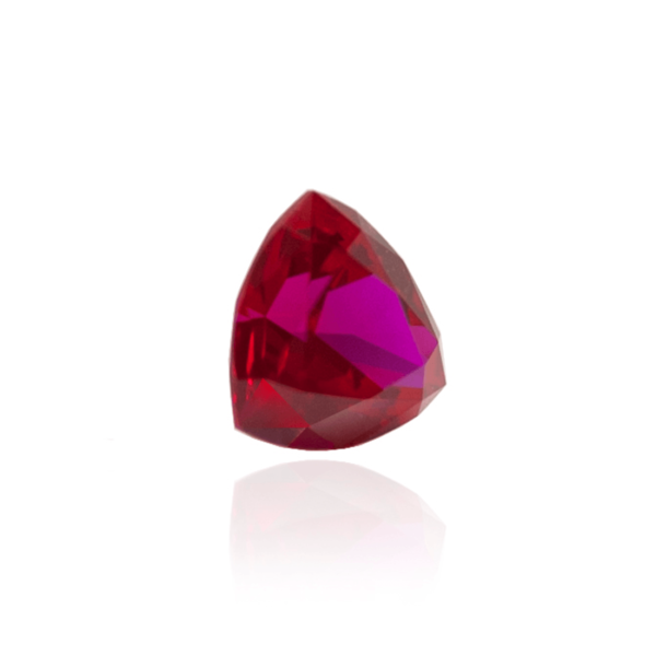 гидротермальный выращенный рубин ruby корунд огранка триллион