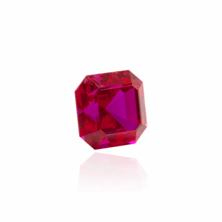 гидротермальный выращенный рубин ruby корунд форма камня ашер огранка ступенчатая