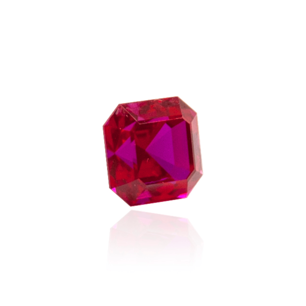 гидротермальный выращенный рубин ruby корунд форма камня ашер огранка ступенчатая