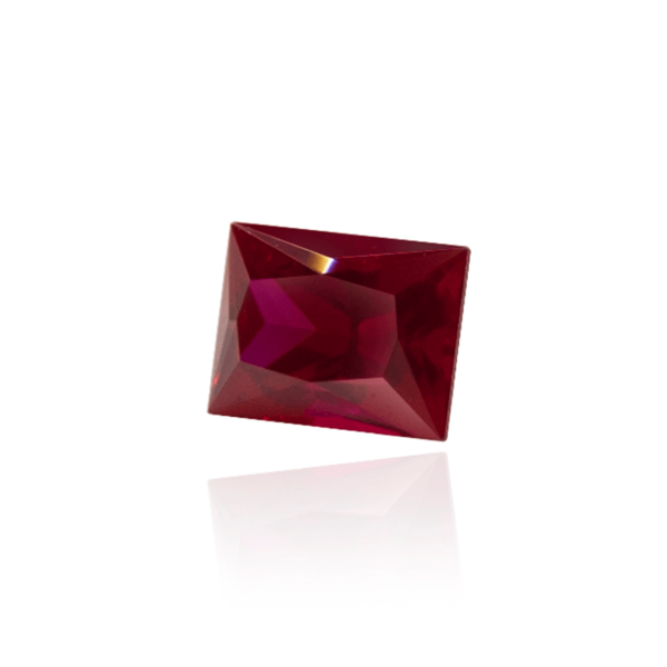 гидротермальный выращенный рубин голубиная кровь dark ruby корунд огранка бегет