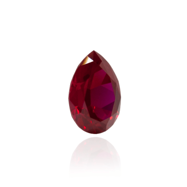 гидротермальный выращенный рубин голубиная кровь dark ruby корунд огранка груша капля