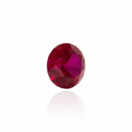 гидротермальный выращенный рубин голубиная кровь dark ruby корунд огранка круг
