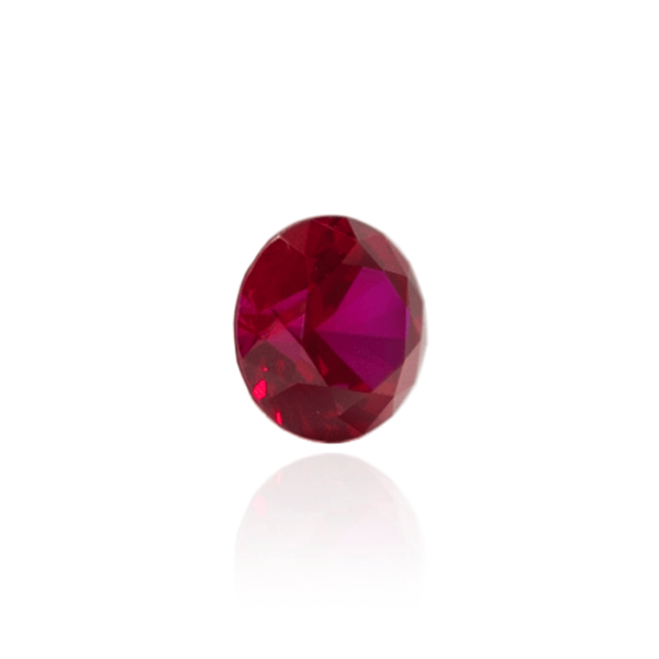 гидротермальный выращенный рубин голубиная кровь dark ruby корунд огранка круг