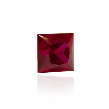 гидротермальный выращенный рубин голубиная кровь dark ruby корунд огранка принцесса каре