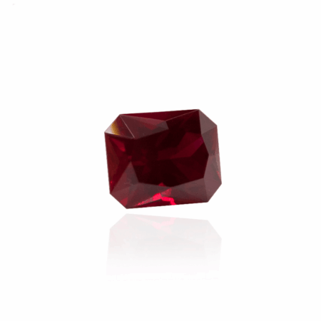 гидротермальный выращенный рубин голубиная кровь dark ruby корунд огранка радиант
